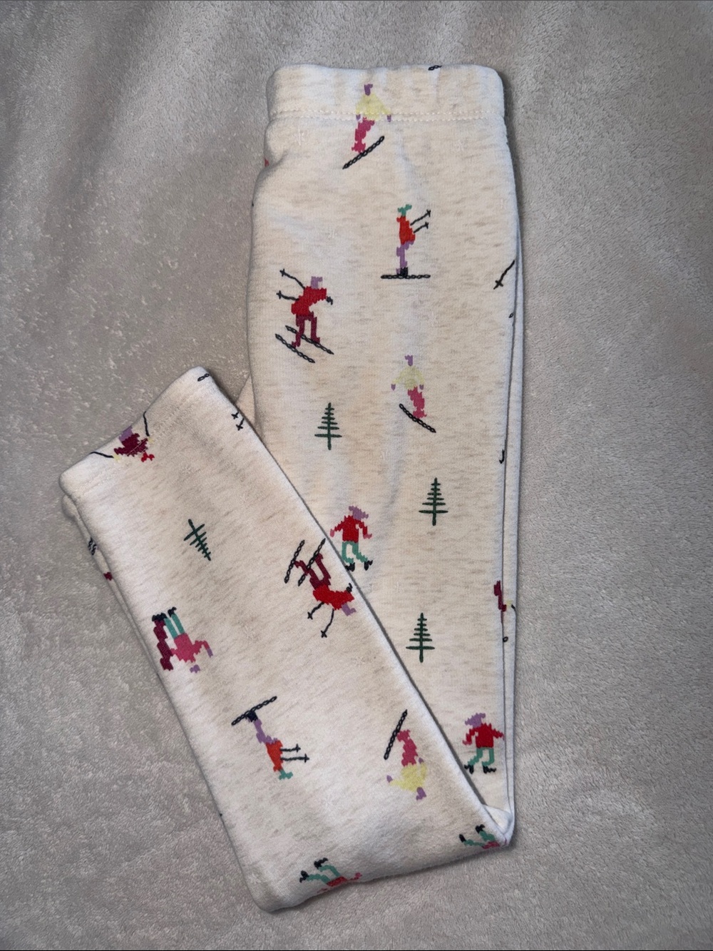 GIRLS ADORABLE GYMBOREE SKIIER FLEECE LEGGINGS SIZE S 5/6